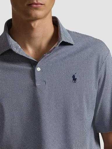 Polo Ralph Lauren Men's Houndstooth Cotton Interlock Short-Sleeve Polo Shirt | Thumbnail 5