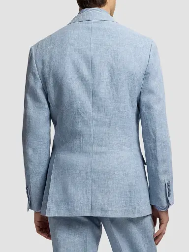 Ralph Lauren Purple Label Men's Glenn Delavé Single-Breasted Blazer - Winward Blue | Thumbnail 2 Ralph Lauren Purple Label Men's Glenn Delavé Single-Breasted Blazer - Winward Blue | Thumbnail 2