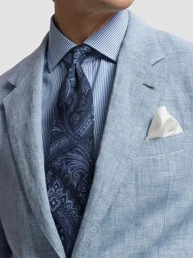 Ralph Lauren Purple Label Men's Glenn Delavé Single-Breasted Blazer - Winward Blue | Thumbnail 4 Ralph Lauren Purple Label Men's Glenn Delavé Single-Breasted Blazer - Winward Blue | Thumbnail 4