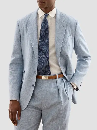 Ralph Lauren Purple Label Men's Glenn Delavé Single-Breasted Blazer - Winward Blue | Thumbnail 7 Ralph Lauren Purple Label Men's Glenn Delavé Single-Breasted Blazer - Winward Blue | Thumbnail 7