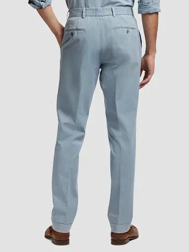Ralph Lauren Purple Label Men's Hand-Tailored Garment-Dyed Chino Trousers - Winward Blue | Thumbnail 3