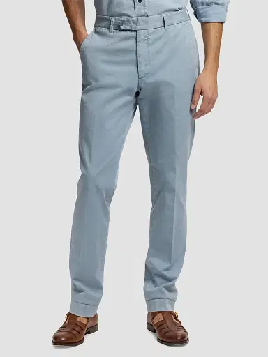 Ralph Lauren Purple Label Men's Hand-Tailored Garment-Dyed Chino Trousers - Winward Blue | Thumbnail 4