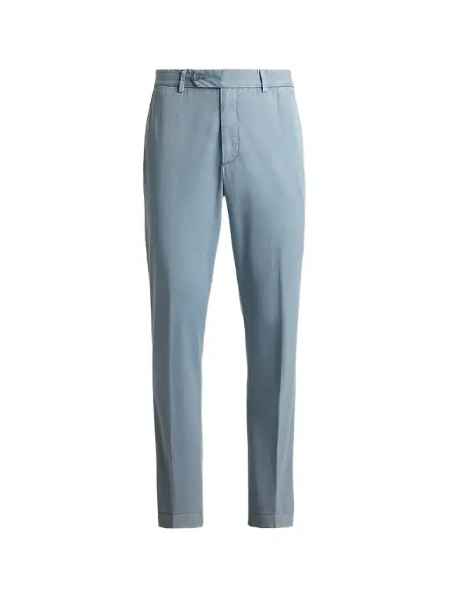 Men's Hand-Tailored Garment-Dyed Chino Trousers - Winward Blue