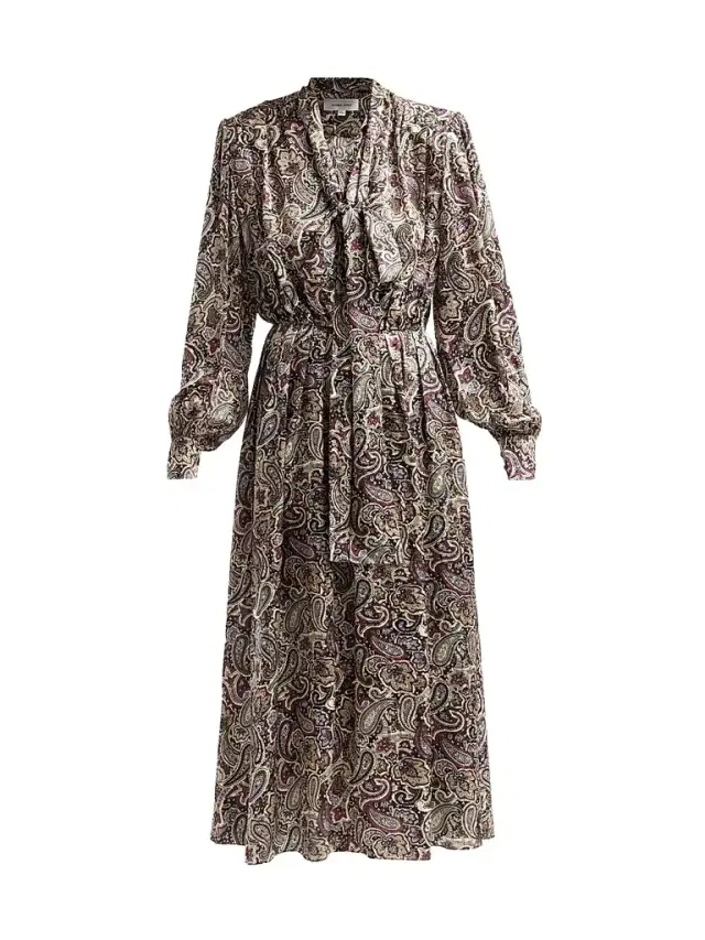 Ronny Kobo Women's Anora Paisley Silk-Blend Dress - Purple Multi