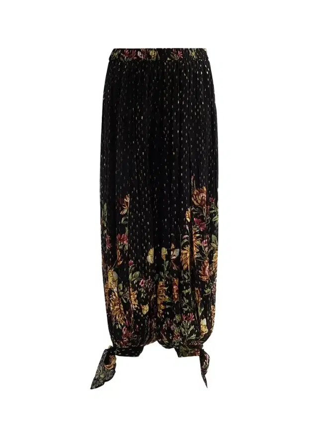 Hemant & Nandita Women's Floral Parachute Pants - Black