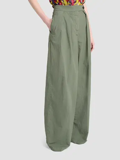 Dries Van Noten Women's Pamplona Stretch Cotton Pleated Pants | Thumbnail 4 Dries Van Noten Women's Pamplona Stretch Cotton Pleated Pants | Thumbnail 4