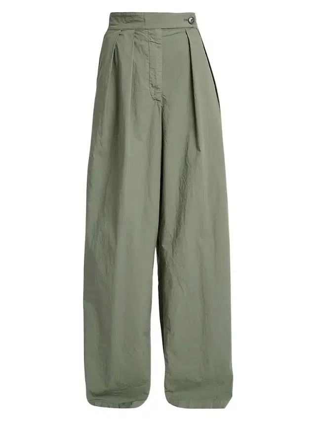 Dries Van Noten Women's Pamplona Stretch Cotton Pleated Pants
