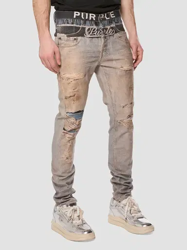 Purple Brand Men's Boxer Trompe L'Oeil Skinny Jeans - All Over Print | Thumbnail 4
