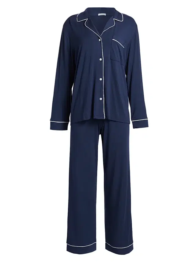 Eberjey Women's Gisele Long Pajama Set - Navy