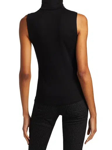 L'Agence Women's Ceci Sleeveless Turtleneck - Black - Size XL | Thumbnail 5