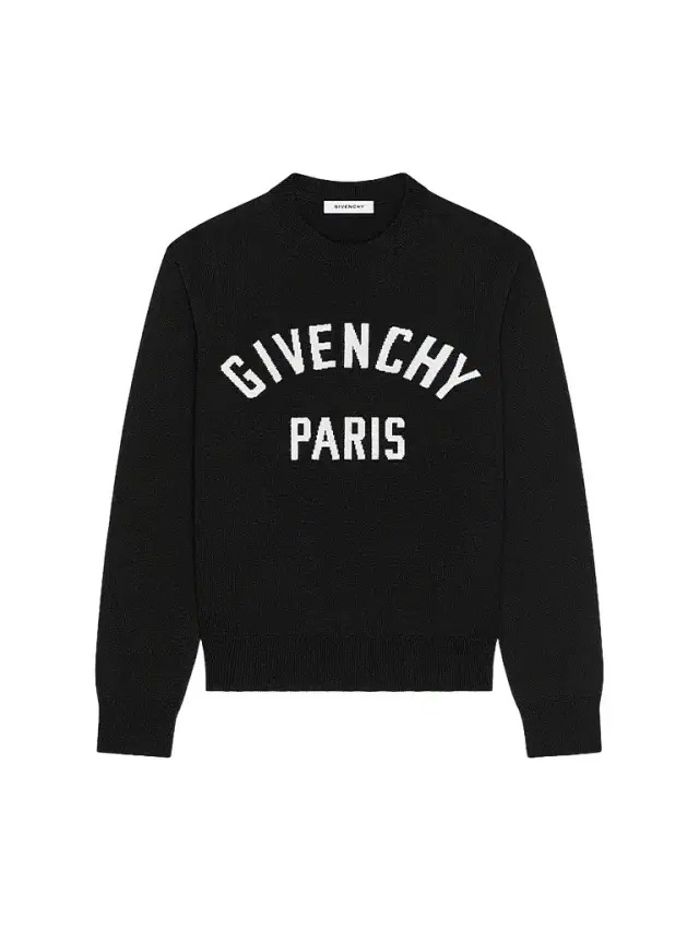 Men's Couture Seam Sweater in Knit with Logo Detail - Black