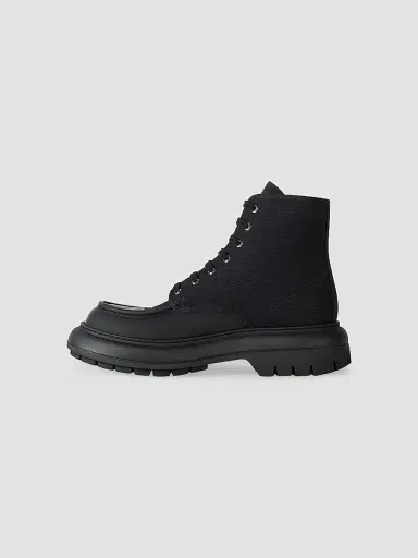 Givenchy Men's Cargo Desert Boots in Canvas and Gum Leather - Black | Thumbnail 3