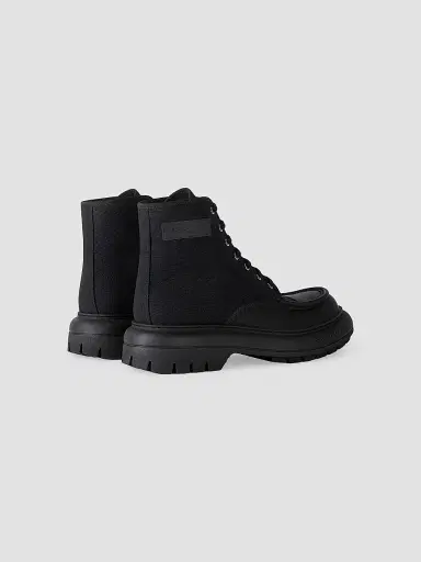 Givenchy Men's Cargo Desert Boots in Canvas and Gum Leather - Black | Thumbnail 4
