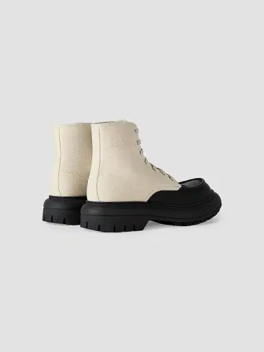 Givenchy Men's Cargo Desert Boots in Canvas and Gum Leather - Black Natural | Thumbnail 5