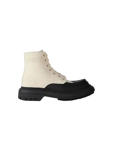 Givenchy Men's Cargo Desert Boots in Canvas and Gum Leather - Black Natural | Thumbnail 1