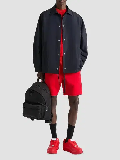 Givenchy Men's Couture Seam Bermuda Shorts in Scuba with Gros Grain - Red - Size XXL | Thumbnail 2 Givenchy Men's Couture Seam Bermuda Shorts in Scuba with Gros Grain - Red - Size XXL | Thumbnail 2