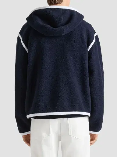 Givenchy Men's Sleeveless Fleece Jacket with Gros Grain Detail - Navy | Thumbnail 4 Givenchy Men's Sleeveless Fleece Jacket with Gros Grain Detail - Navy | Thumbnail 4