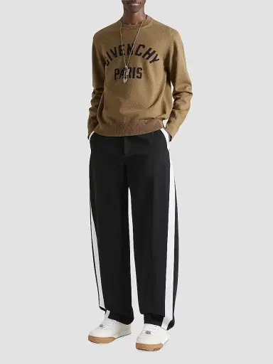 Givenchy Men's Couture Seam Sweater in Knit with Logo Detail - Army Beige | Thumbnail 2