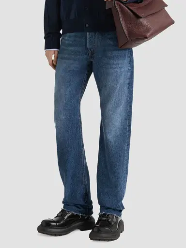 Givenchy Men's Straight Fit Jeans with Raw Details | Thumbnail 3 Givenchy Men's Straight Fit Jeans with Raw Details | Thumbnail 3