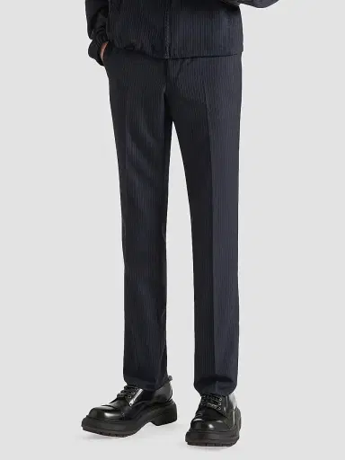 Givenchy Men's Slim Fit Striped Tailored Pants in Wool and Mohair | Thumbnail 3 Givenchy Men's Slim Fit Striped Tailored Pants in Wool and Mohair | Thumbnail 3