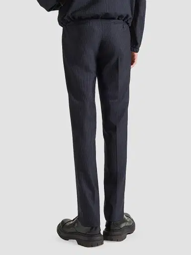 Givenchy Men's Slim Fit Striped Tailored Pants in Wool and Mohair | Thumbnail 4 Givenchy Men's Slim Fit Striped Tailored Pants in Wool and Mohair | Thumbnail 4