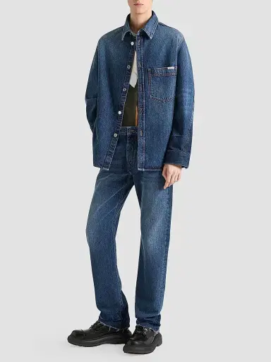 Givenchy Men's Couture Seam Shirt in Denim - Grey Blue | Thumbnail 2