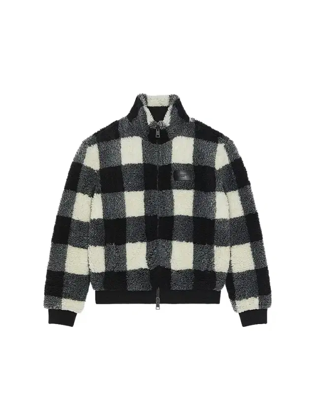 Givenchy Men's Checked Fleece Jacket - Black White