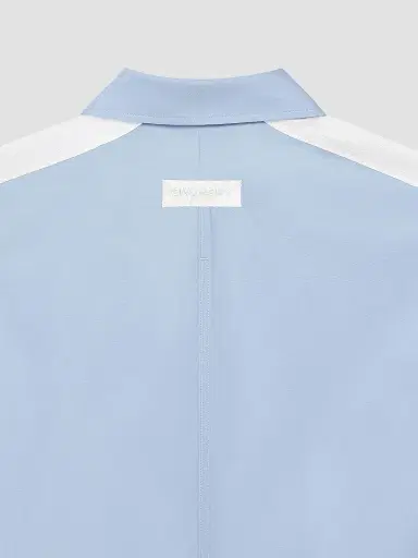 Givenchy Men's Couture Seam Overshirt in Poplin with Gros Grain Detail - Light Blue | Thumbnail 5