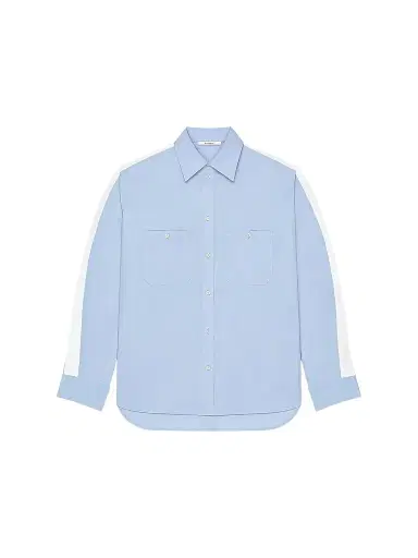 Givenchy Men's Couture Seam Overshirt in Poplin with Gros Grain Detail - Light Blue | Thumbnail 1