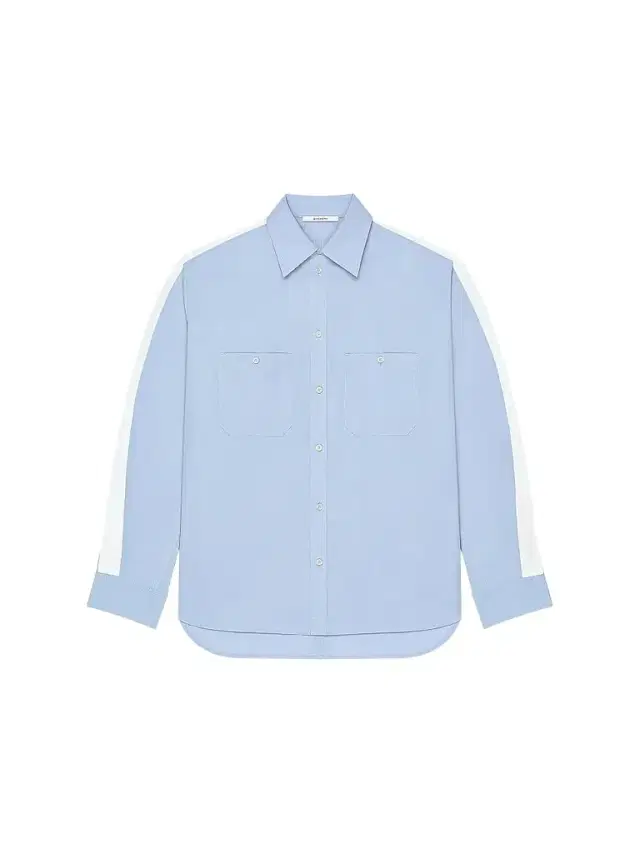 Givenchy Men's Couture Seam Overshirt in Poplin with Gros Grain Detail - Light Blue