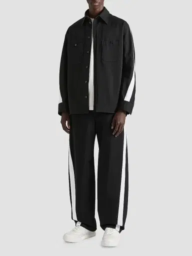 Givenchy Men's Couture Seam Pants in Cotton with Gros Grain Detail - Black - Size 38 | Thumbnail 2 Givenchy Men's Couture Seam Pants in Cotton with Gros Grain Detail - Black - Size 38 | Thumbnail 2