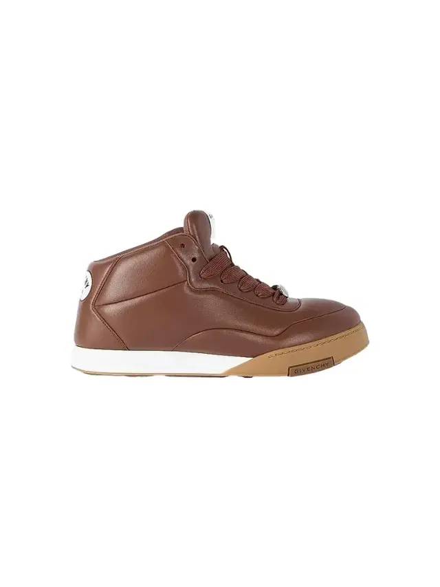 Givenchy Men's Puffy Yard Mid-Top Sneakers in Nappa Leather - Brown