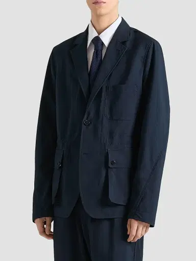 Givenchy Men's Deconstructed Jacket with Paris Embroidery - Night Blue | Thumbnail 3
