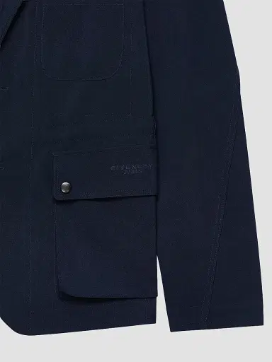 Givenchy Men's Deconstructed Jacket with Paris Embroidery - Night Blue | Thumbnail 5