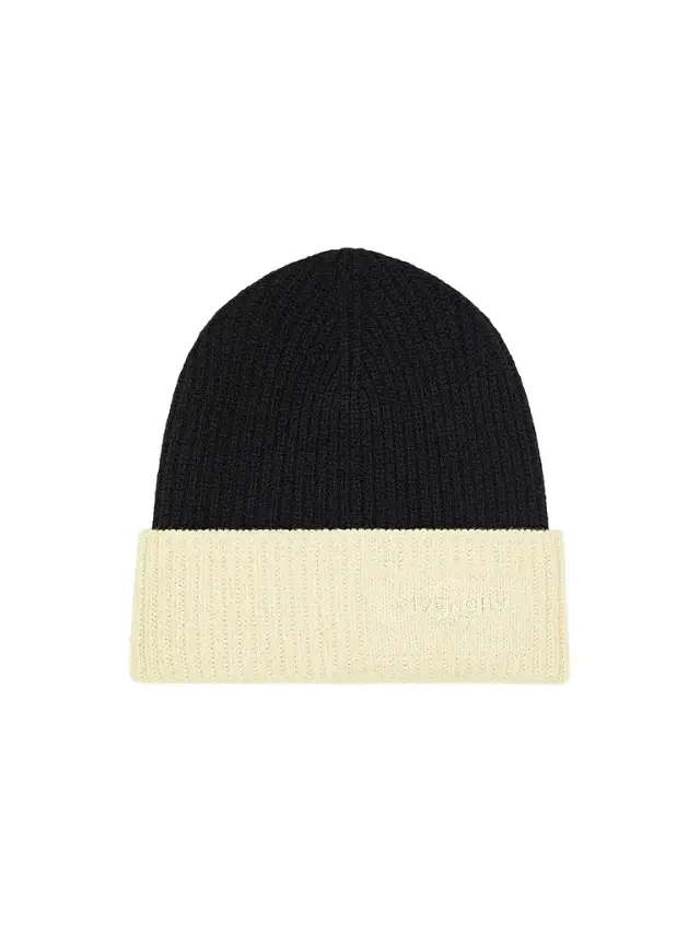 Givenchy Men's Bicolor Beanie in Wool and Cashmere - Black