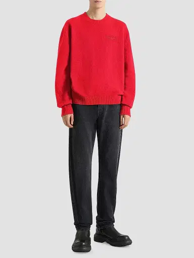 Givenchy Men's Couture Seam Sweater in Wool and Cashmere - Vermillon - Size XXL | Thumbnail 2