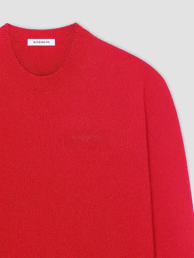 Givenchy Men's Couture Seam Sweater in Wool and Cashmere - Vermillon - Size XXL | Thumbnail 4