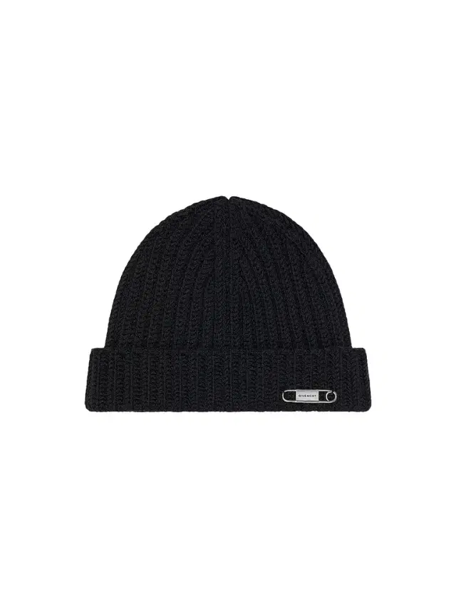 Givenchy Men's Beanie in Wool with Pin - Black