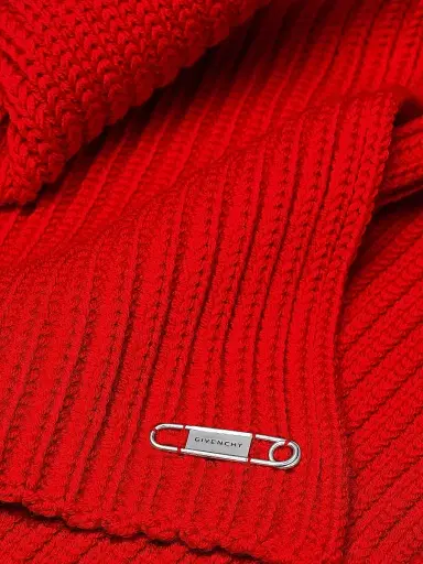Givenchy Men's Scarf in Wool with Pin | Thumbnail 2 Givenchy Men's Scarf in Wool with Pin | Thumbnail 2