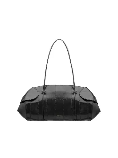NEOUS Women's Berenices East To West Eel-Effect Leather Shoulder Bag - Black | Thumbnail 1 NEOUS Women's Berenices East To West Eel-Effect Leather Shoulder Bag - Black | Thumbnail 1