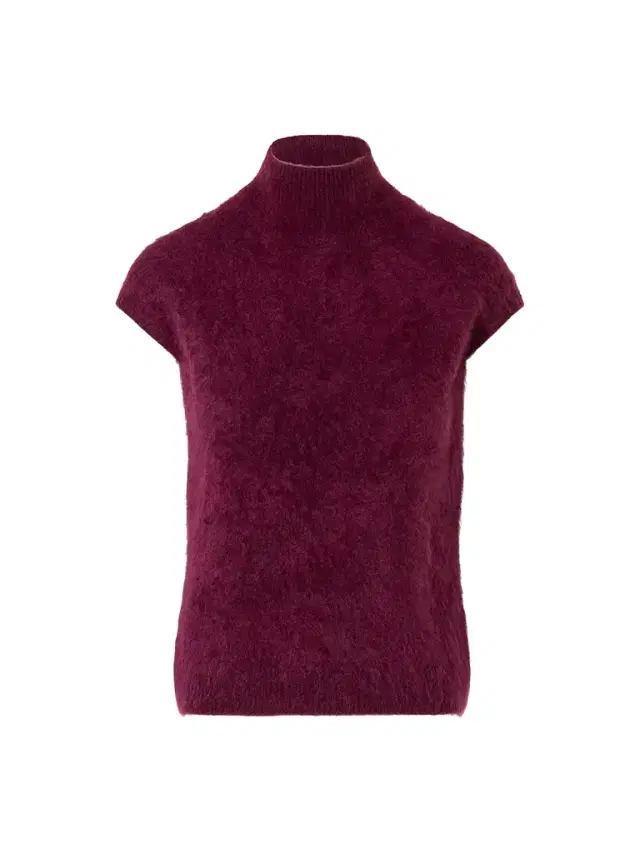 Women's Cashmere Mock-Turtleneck Sweater - Merlot Red - Size 14