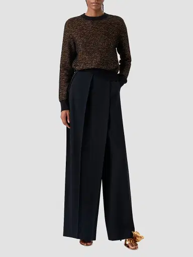 Akris Women's Metallic Cashmere-Blend Crewneck Sweater | Thumbnail 2