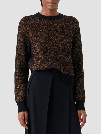 Akris Women's Metallic Cashmere-Blend Crewneck Sweater | Thumbnail 4