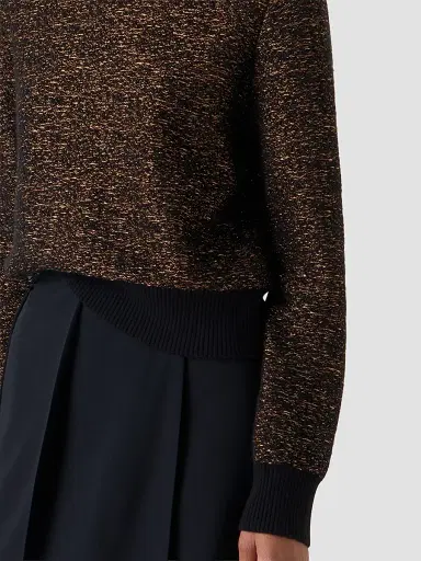 Akris Women's Metallic Cashmere-Blend Crewneck Sweater | Thumbnail 5