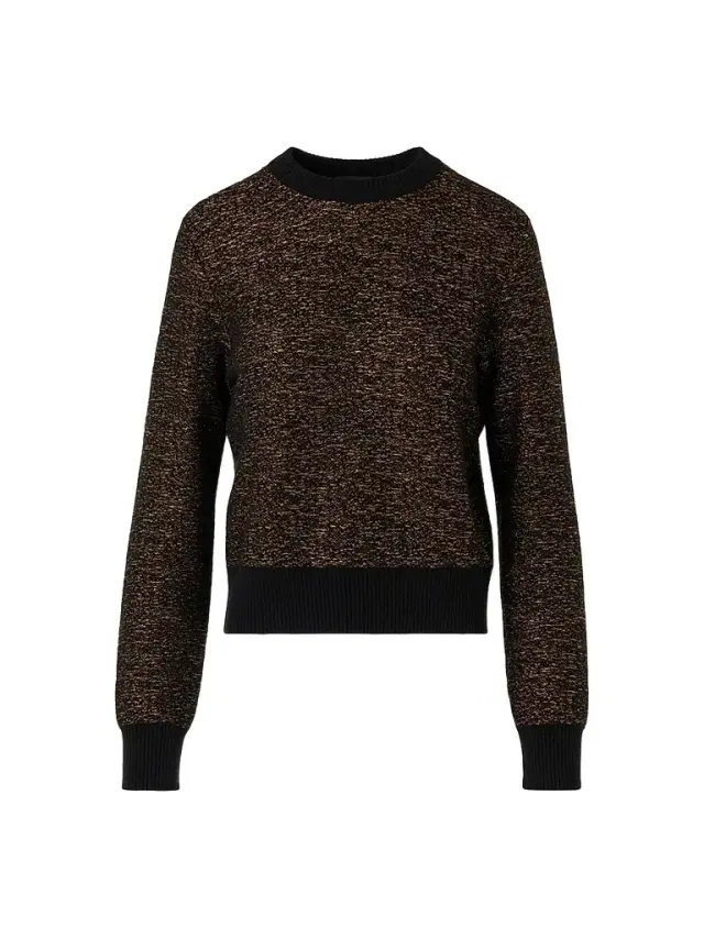 Akris Women's Metallic Cashmere-Blend Crewneck Sweater