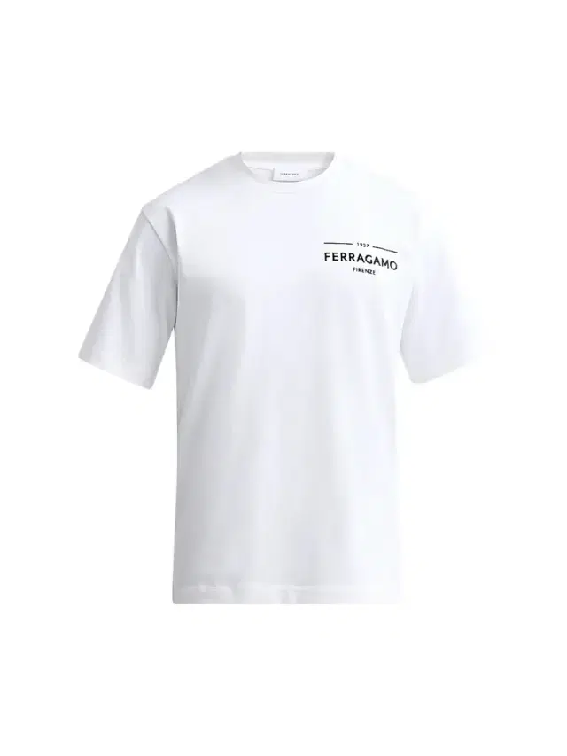 Ferragamo Men's Logo T-Shirt Short Sleeves T-Shirt - Bianco