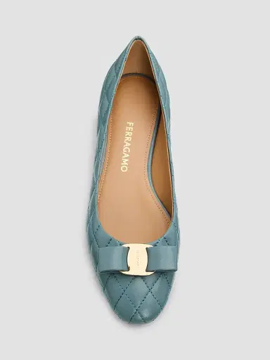 Ferragamo Women's Varina Quilted Leather Ballet Flats | Thumbnail 5 Ferragamo Women's Varina Quilted Leather Ballet Flats | Thumbnail 5
