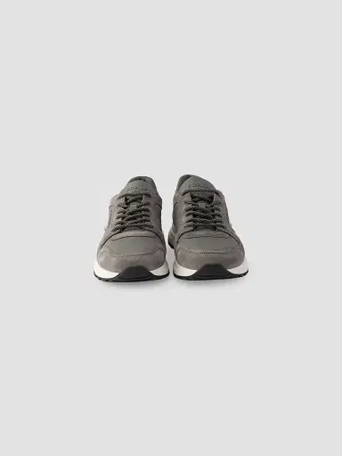 Prada Men's Prax Suede and Re-Nylon Sneakers - Grey | Thumbnail 3 Prada Men's Prax Suede and Re-Nylon Sneakers - Grey | Thumbnail 3