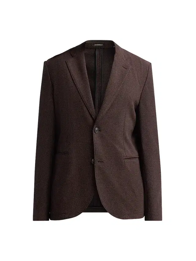 Emporio Armani Men's Square Textured Wool-Blend Soft Jacket - Size 50