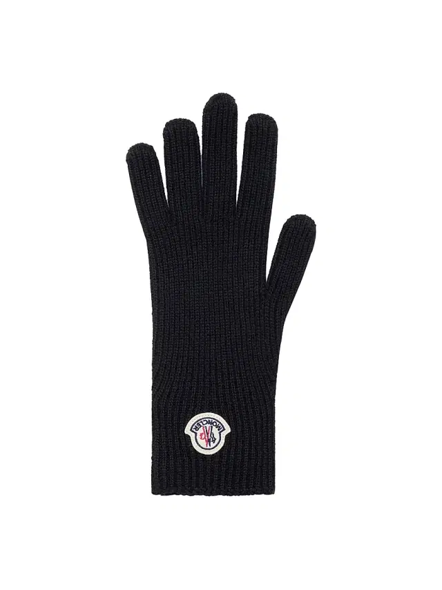 Moncler Men's Gloves in Wool - Black